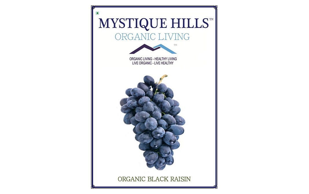 Mystique Hills Organic Black Raisin    Pack  200 grams